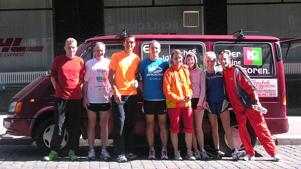 v.L.n.R. Michael Brandt, Ludger Rath (Betreuer und Lauffeuer-Urgestein), Nils Niemeyer, Philipp Brouwer, Julia Böker, Christina Böker, Kristin Gutthoff, Sebastian Brandt