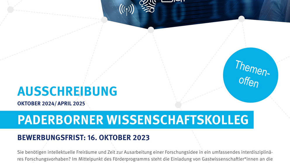 Poster des Paderborner Wissenschaftskollegs