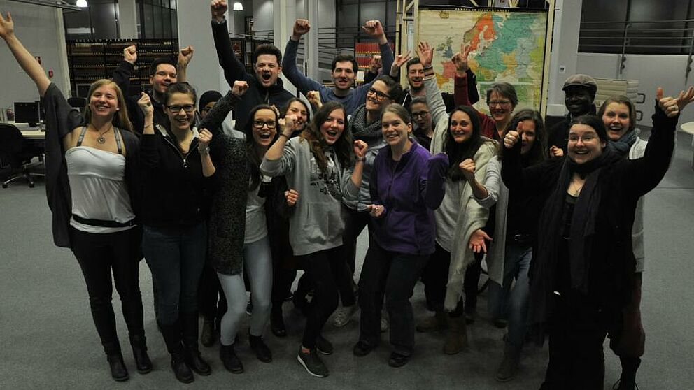 Foto (Universität Paderborn, Sonia Kampel): Abschlussbild am Morgen.