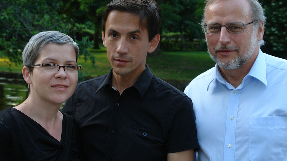 Foto (Adelheid Hamacher-Hermes): v. li.: Sandra Lapointe, Douglas E. Patterson, Volker Peckhaus