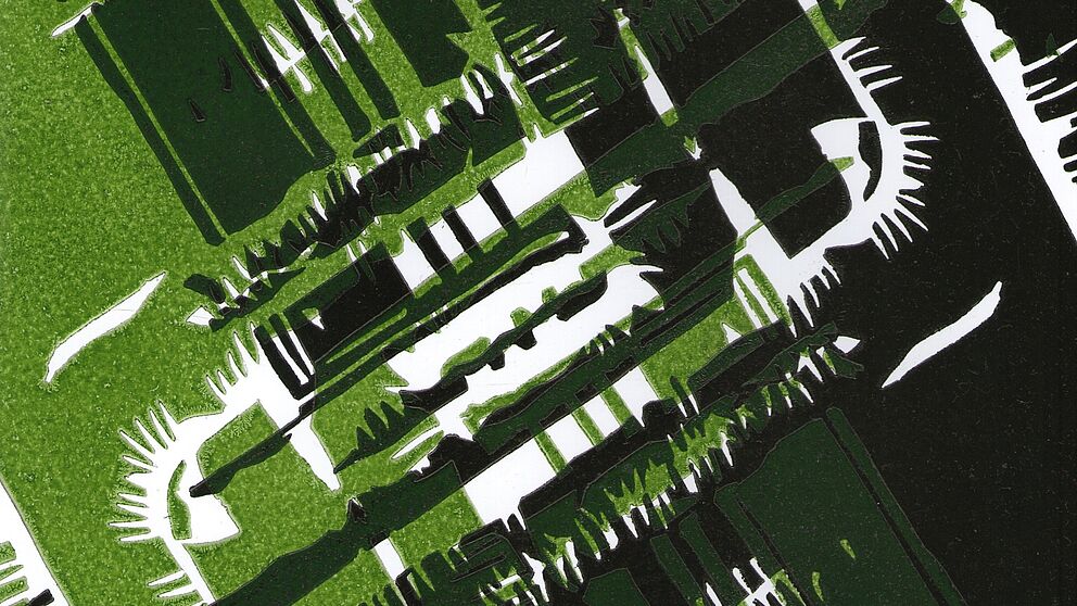 Abbildung: Sabrina Zimmermann: Wald aus Rohren
