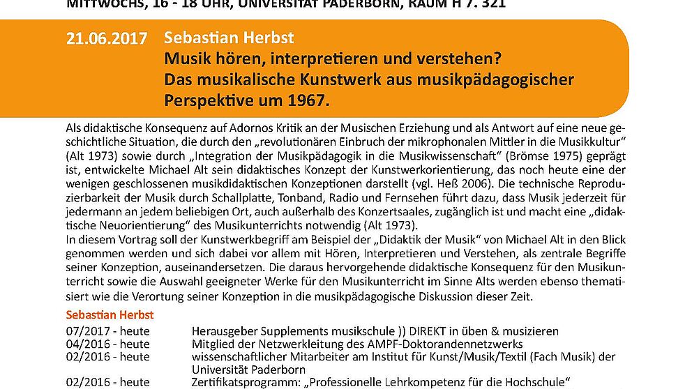 Abbildung: Ankündigung