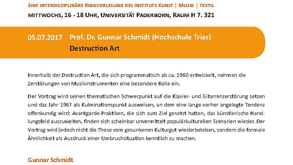 Abbildung: Ankündigung