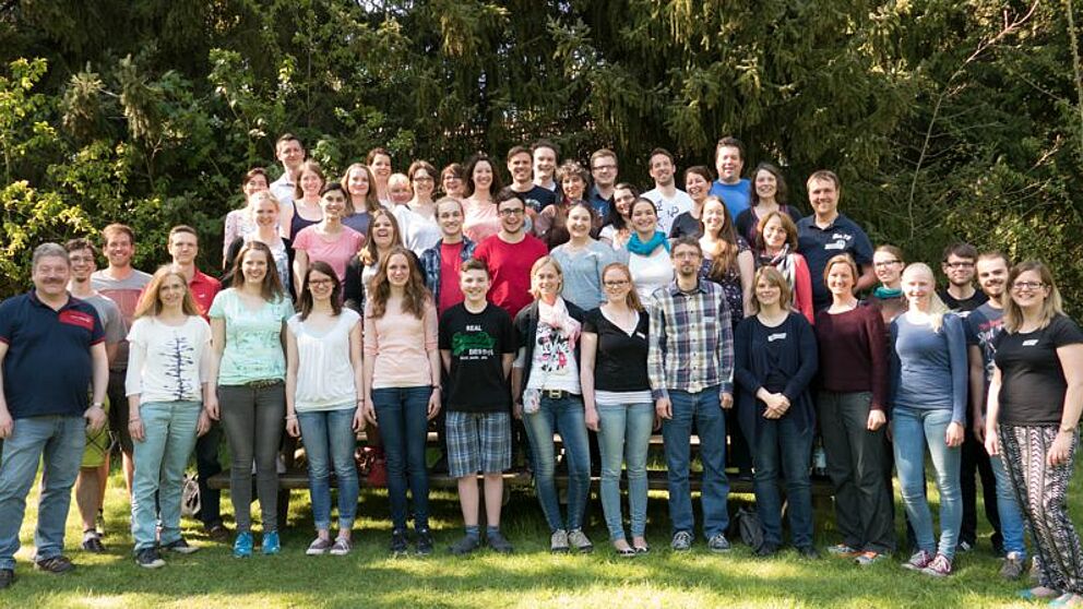 Foto (Lars Beckmann): Der Hochschulchor UniSono beim Chorwochenende 2016 in Horn-Bad Meinberg.