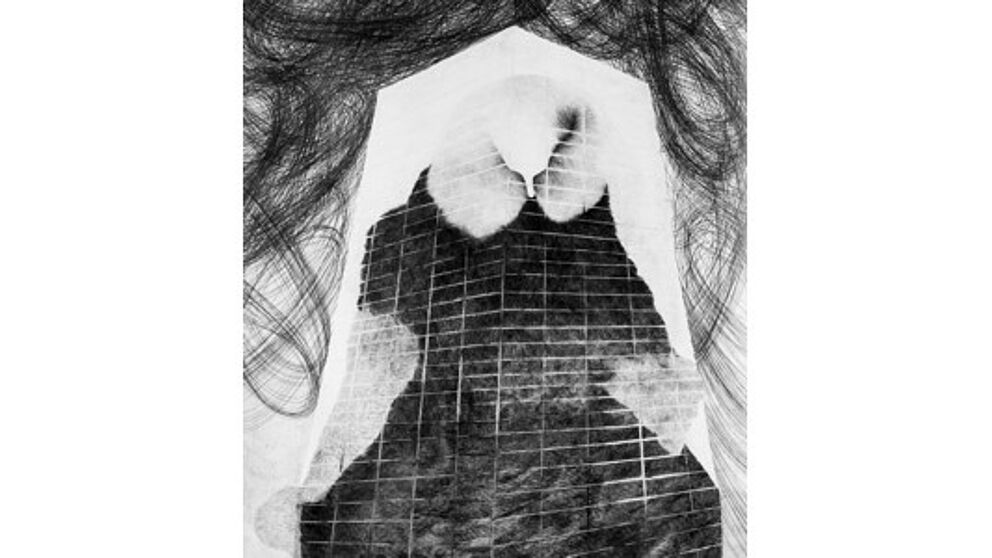 Eulen.zischen, 2013, Bleistift auf Papier, 140 x 75 cm