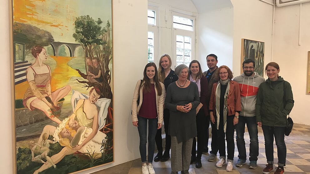 Foto: Die Gruppe Werkstatt Malerei mit Ursula Hoffmann. Vorstand Lippische Gesellschaft für Kunst ( H. Tomaszewski Copyright)