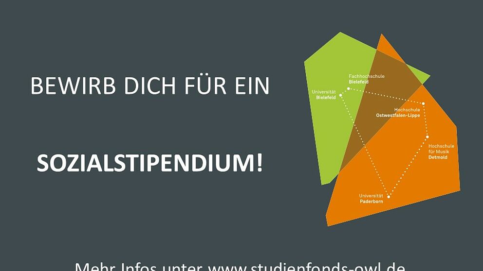 Abbildung: Studierende und Studieninteressierte können sich bis zum 28. April 2015 für ein Sozialstipendium der Stiftung Studienfonds OWL bewerben. Neben der finanziellen Förderung in Höhe von 500 Euro pro Semester profitieren die Stipendiaten auch vo