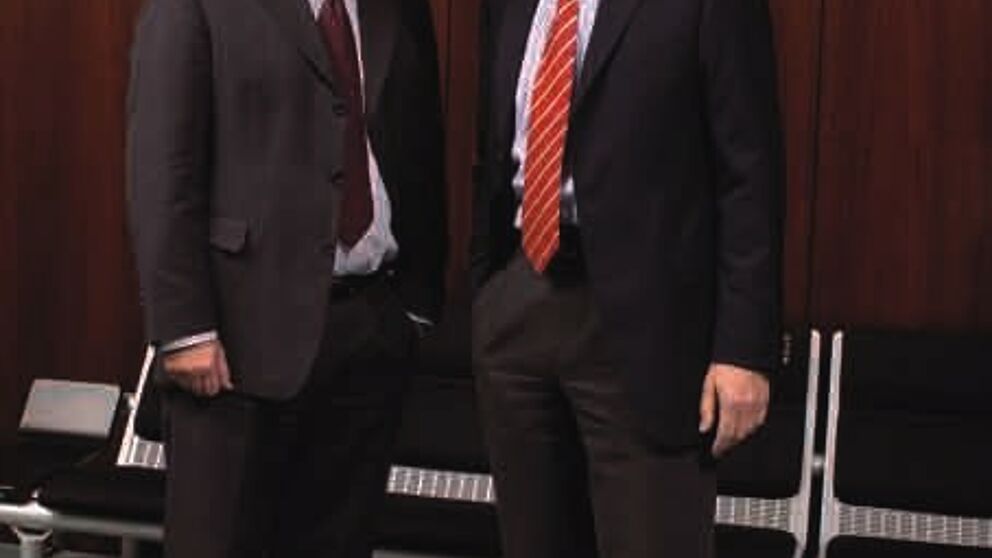 Foto (v. li.): Prof. Dr. Wilhelm Dangelmaier und Prof. Dr. Jürgen Gausemeier