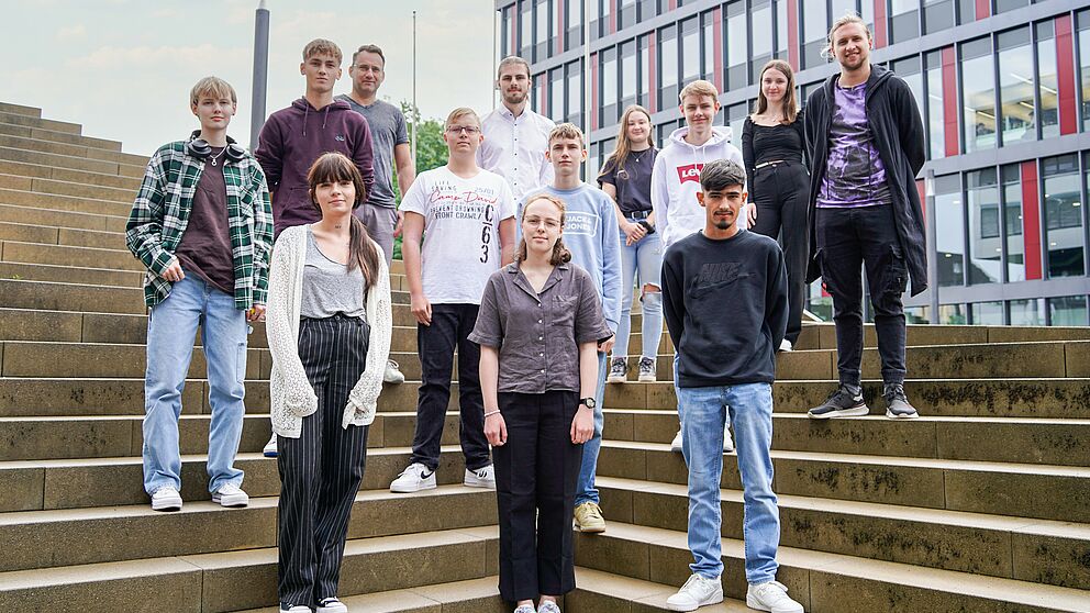 The new trainees of the Paderborn University in August 2023. 