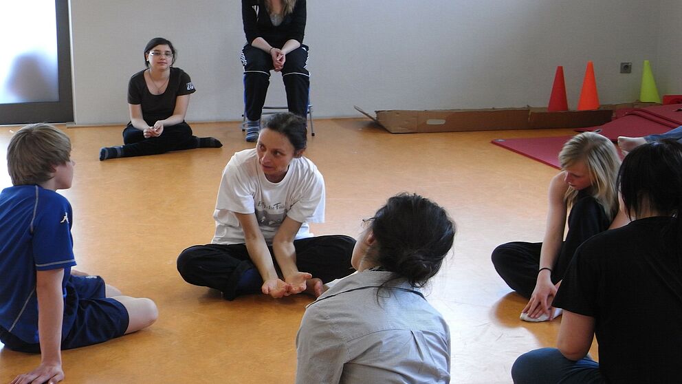 Foto: Bei der Probe für das „Community Dance Projekt“.