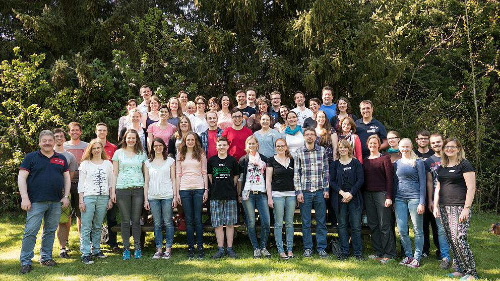 Foto (Lars Beckmann): Der Hochschulchor UniSono beim Chorwochenende 2016 in Horn-Bad Meinberg.