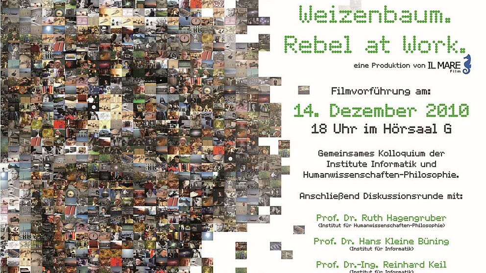 Abbildung: Ankündigung von „Weizenbaum. Rebel at Work“