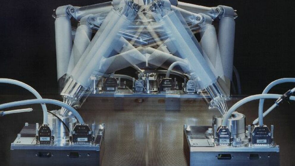 Foto: Der Parallelroboter TriPlanar, an dem planare Hybridschrittmotoren eingesetzt werden.