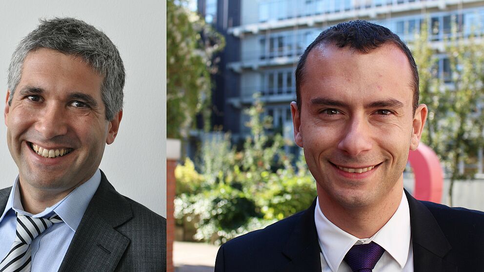 Foto (Universität Paderborn): Professor Dr. Daniel Quevedo (l.) und Professor Dr. Mathias Hatterman (r.)
