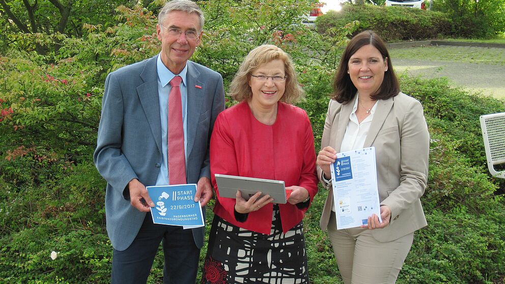 Veranstalter Startphase: Organisatoren der Startphase, v. l.: Rainer Dörr (HWK), Maria Reimer (WFG), Claudia Auinger (IHK) 