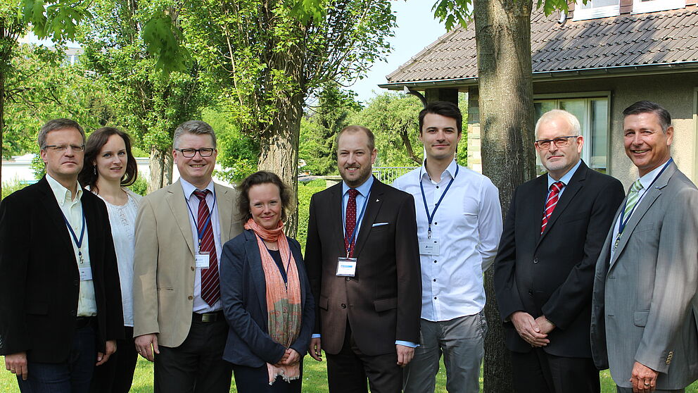 Foto (Betül Daskin): v. l. n. r. (Vertreter des Technologieparks (Herr Geisler – Geschäftsführer); Frau Löschner (Universitätsmitarbeiterin); Herr Schwan (Leiter des International Office); Frau Prof. Kimmelmann (Professorin der Universität Paderbo