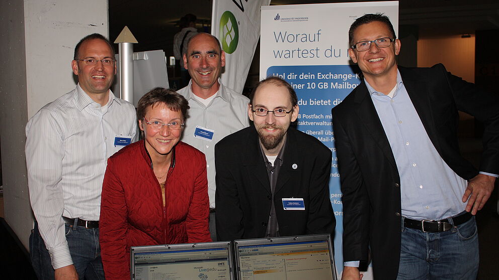 Foto (Patrick Kleibold): Elmar Witte, Gudrun Oevel, Rainer Römer, Tobias Oetterer und Lorenz Kupfer präsentierten das neue Angebot für Studierende.