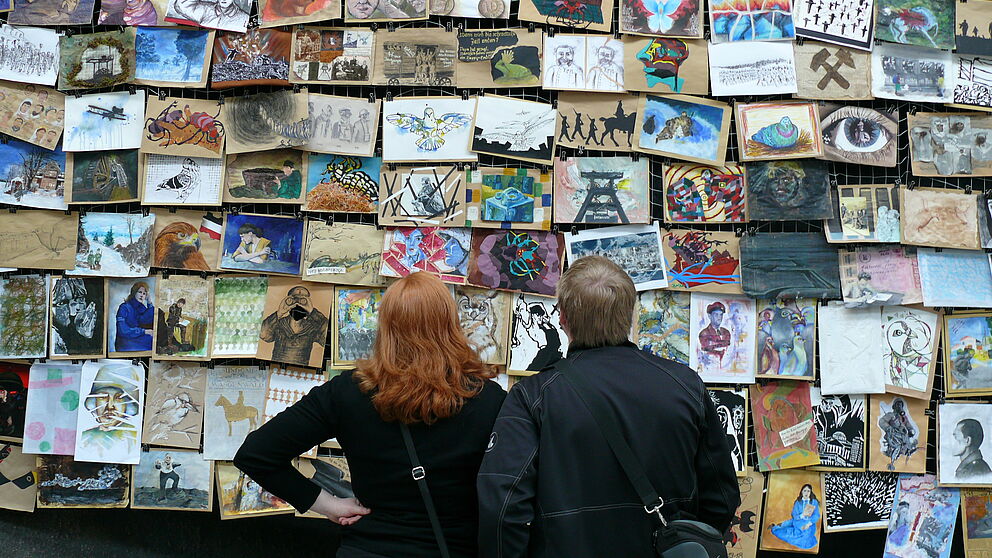 Foto: Letter-ART Wand in der Zeche Zollverein Jutta Ströter-Bender