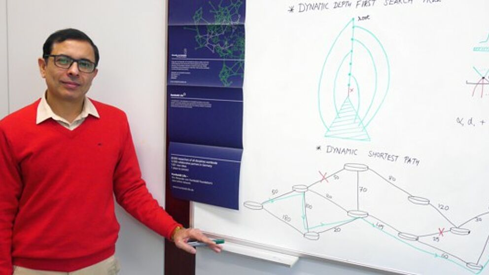 Foto (Universität Paderborn, Thomas Thissen): Prof. Dr. Surender Baswana forscht als Stipendiat der Alexander von Humboldt-Stiftung an der Universität Paderborn.