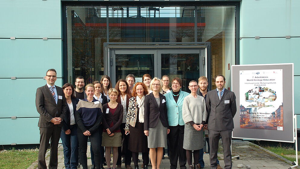 Die TeilnehmerInnen des 7. Arbeitskreises zur World Heritage Education in Augsburg. Foto: Privat (2015)