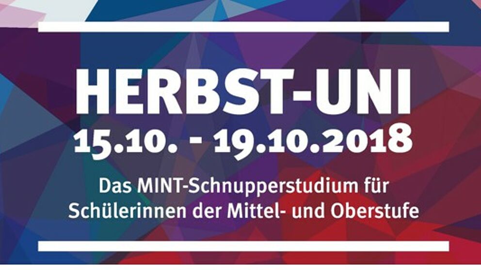 Foto (Universität Paderborn): Plakat der Herbst-Uni 2018