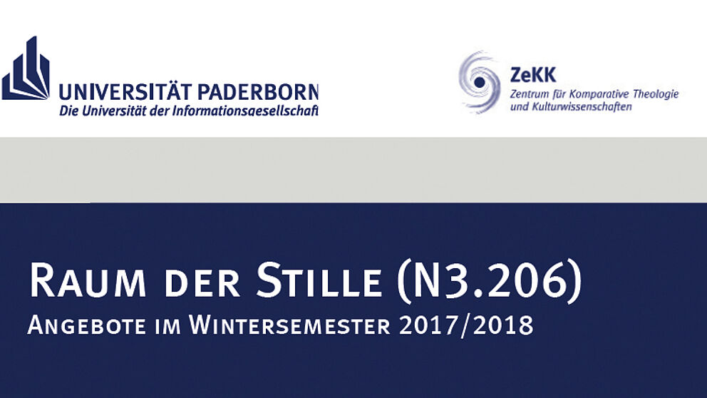 Raum der Stille – Angebot im Wintersemester 2017/18