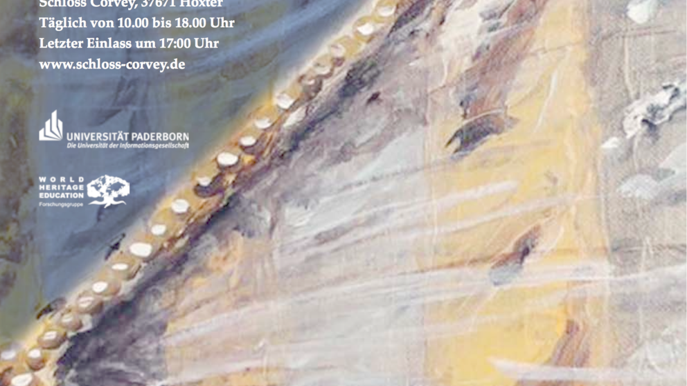 Abbildung: Einladungsplakat zur Ausstellung „Tapetendialog im Schloss Corvey“